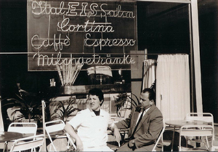 Eiscafe Cortina Mannheim im Jahre 1955